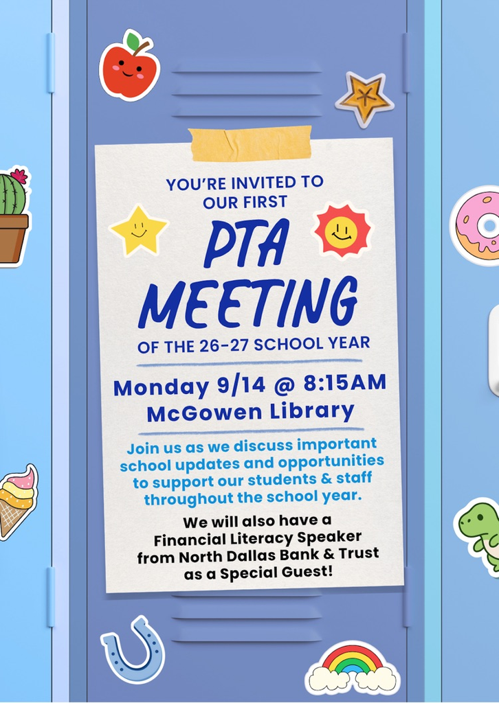 McGowen PTA meeting 