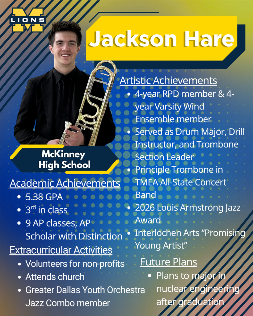 Scholar Artist Jackson Hare from MHS Band