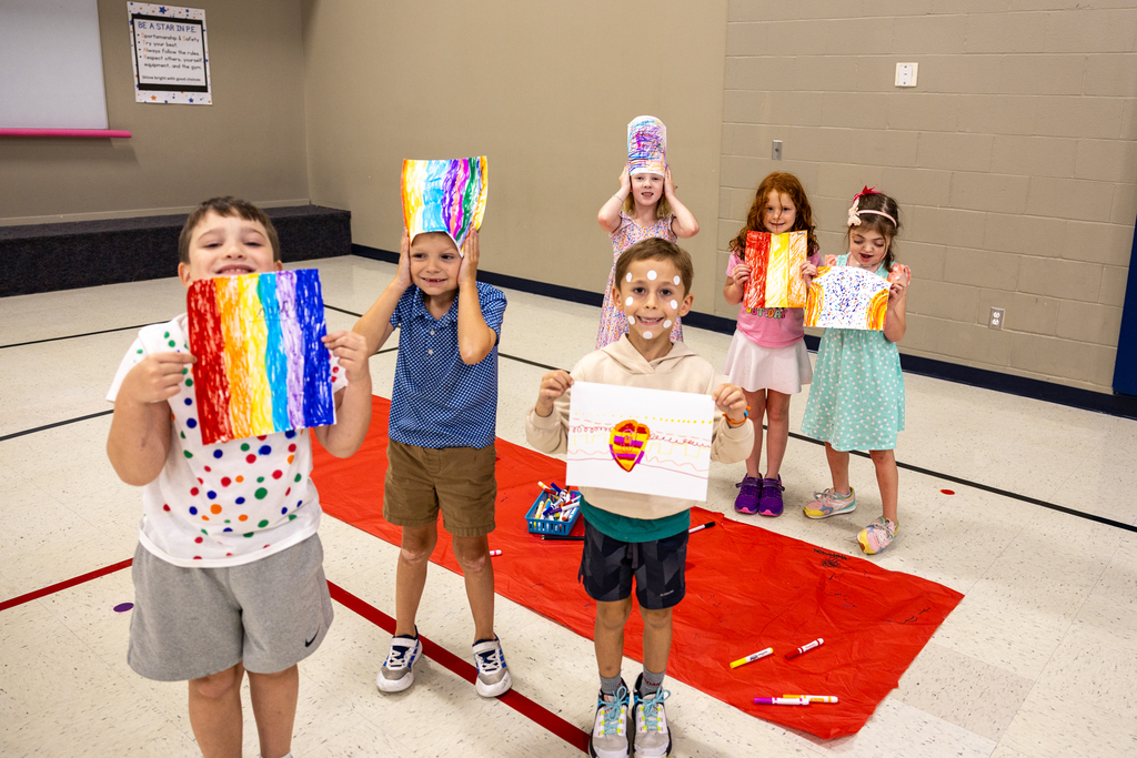 students complete a project for dot day at glen oaks