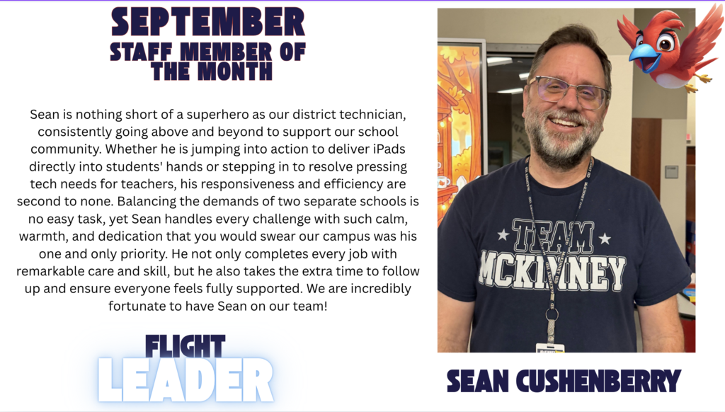 September Flight Leader Sean Cushenberry