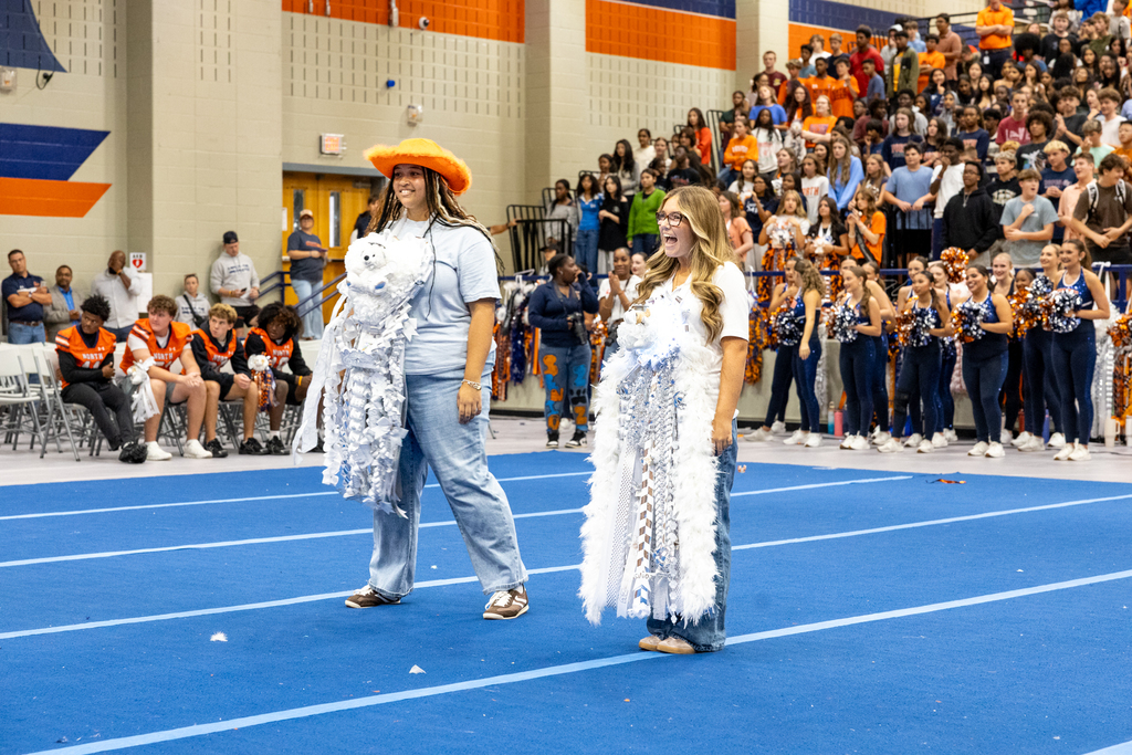 students at the pep rally 