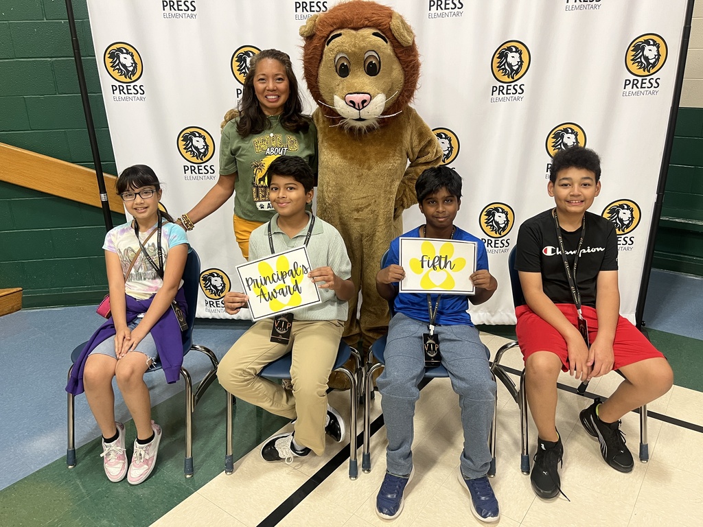 September Principal's Award - Fifth Grade