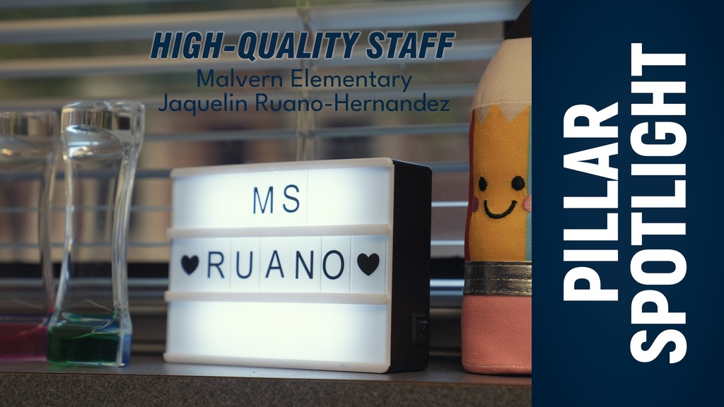 Picture of name box for Ms. Ruano at Malvern Elementary