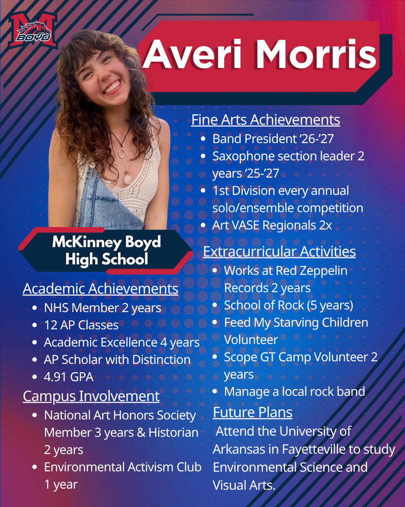 Scholar Artist Averi Morris, MBHS Band