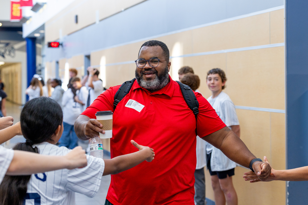 male participant being greeted by PaLS