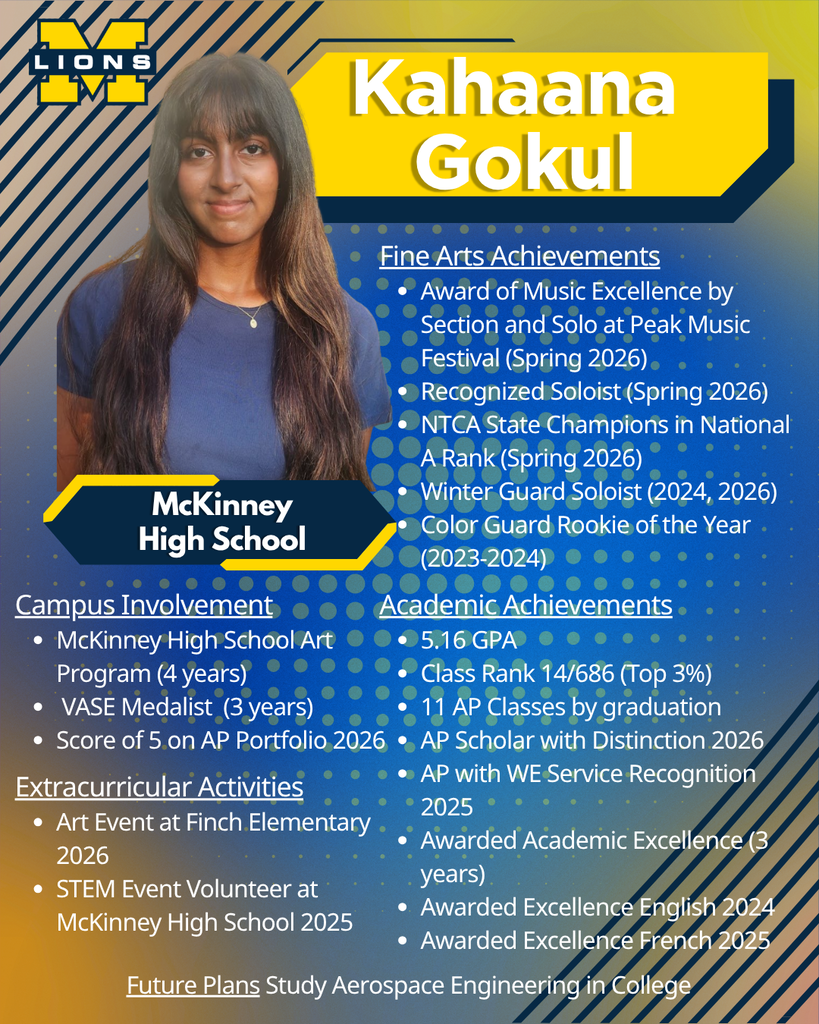 Scholar Artist Kahaana Gokul, MHS Band & Art