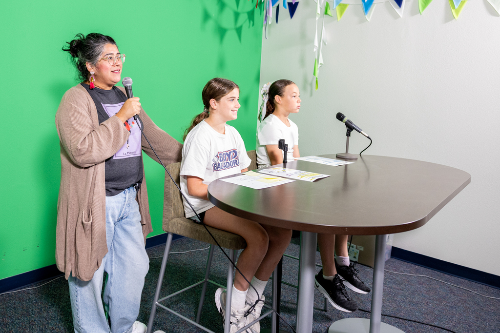mrs. castro speaks during morning announcements