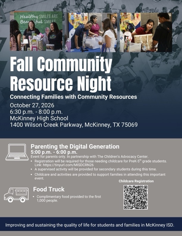 Fall Community Resource Night October 27 6:30pm - 8:00 pm MHS