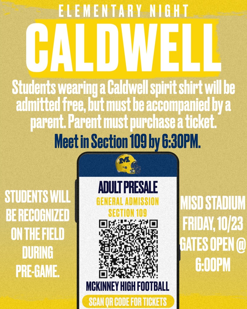 Caldwell Spirit Night, Friday October 23