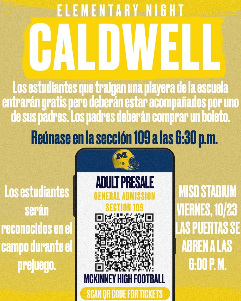 Noche de Caldwell en el Estadio de MISD, viernes 23 de octubre