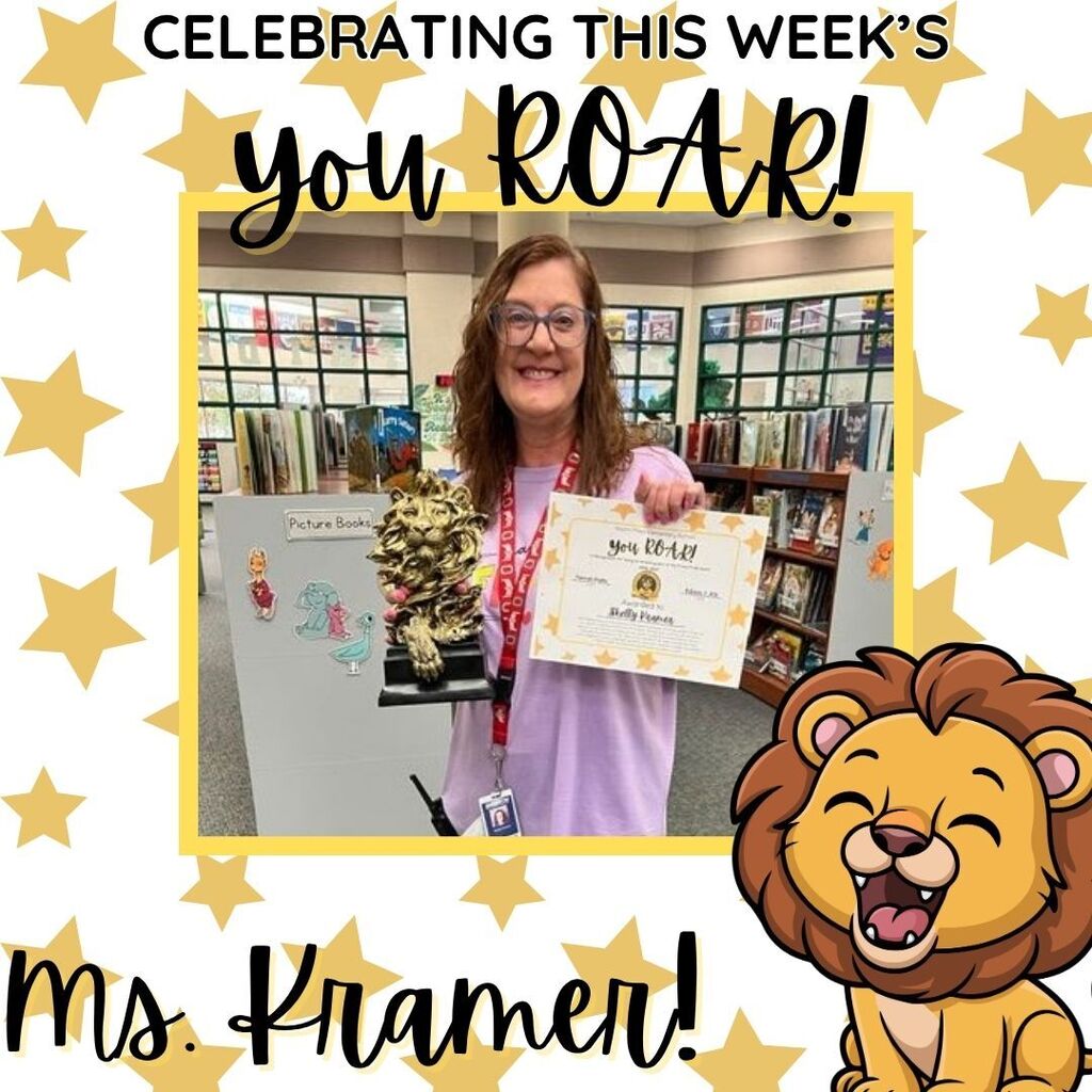 Ms. Kramer - You ROAR Award Recipient