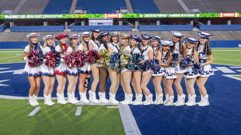officers of drill teams in a row