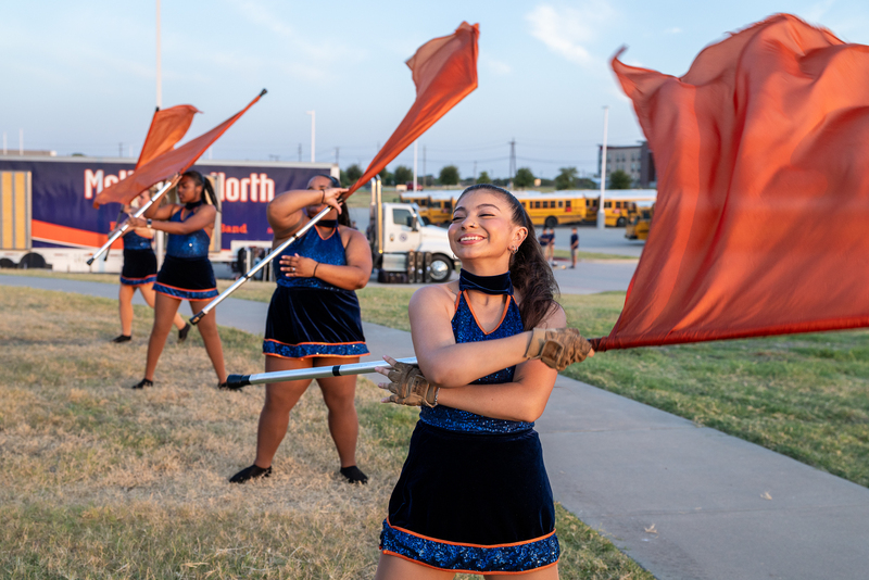 north flag corps warming up
