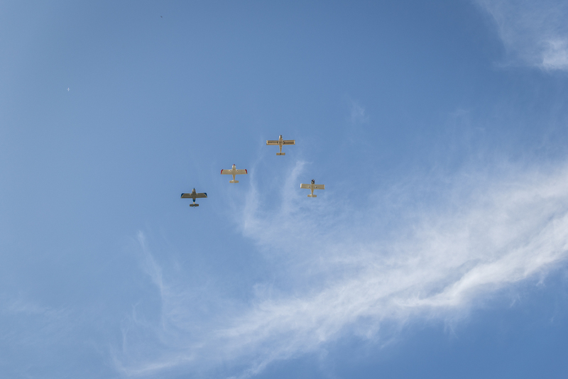 planes flying by overhead