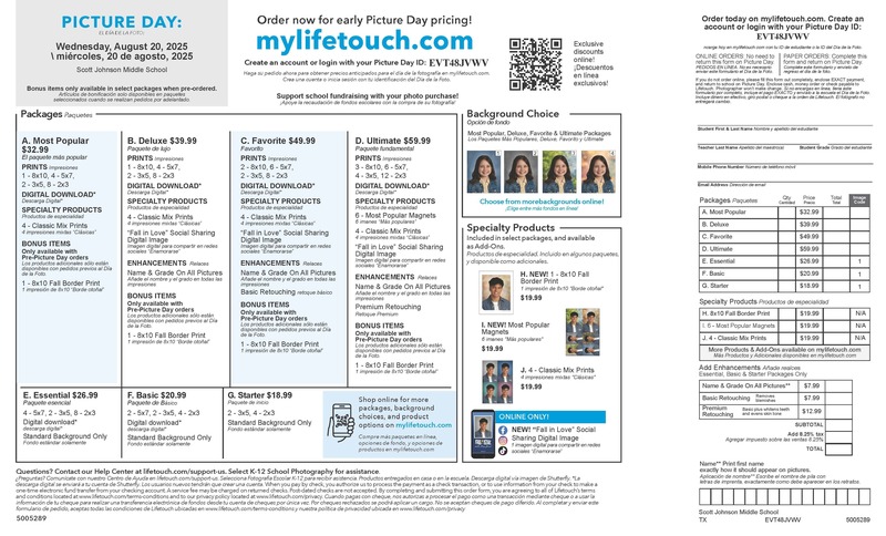picture day flyer