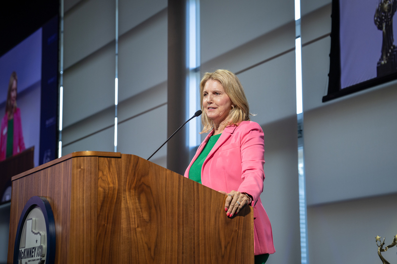 amy dankel at podium