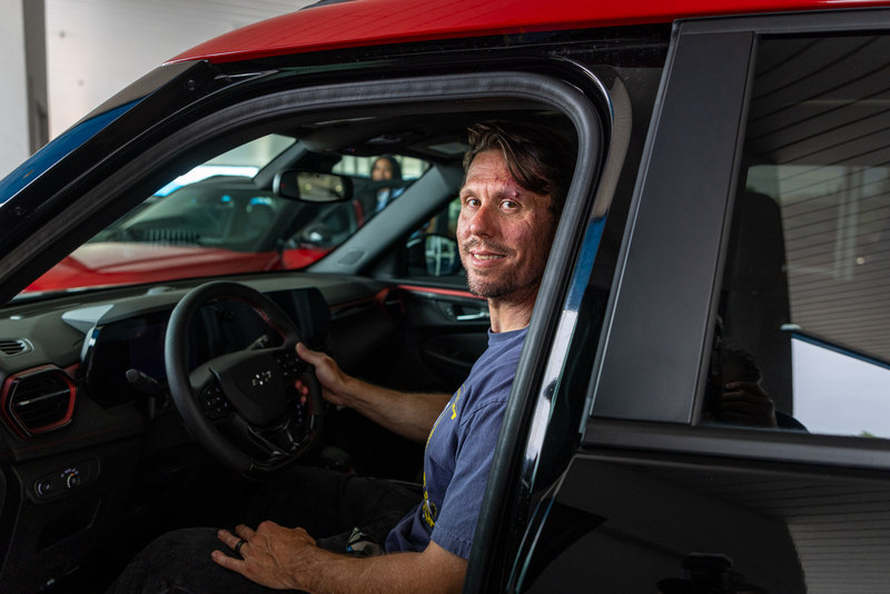 Gillett sitting in new Trailblazer