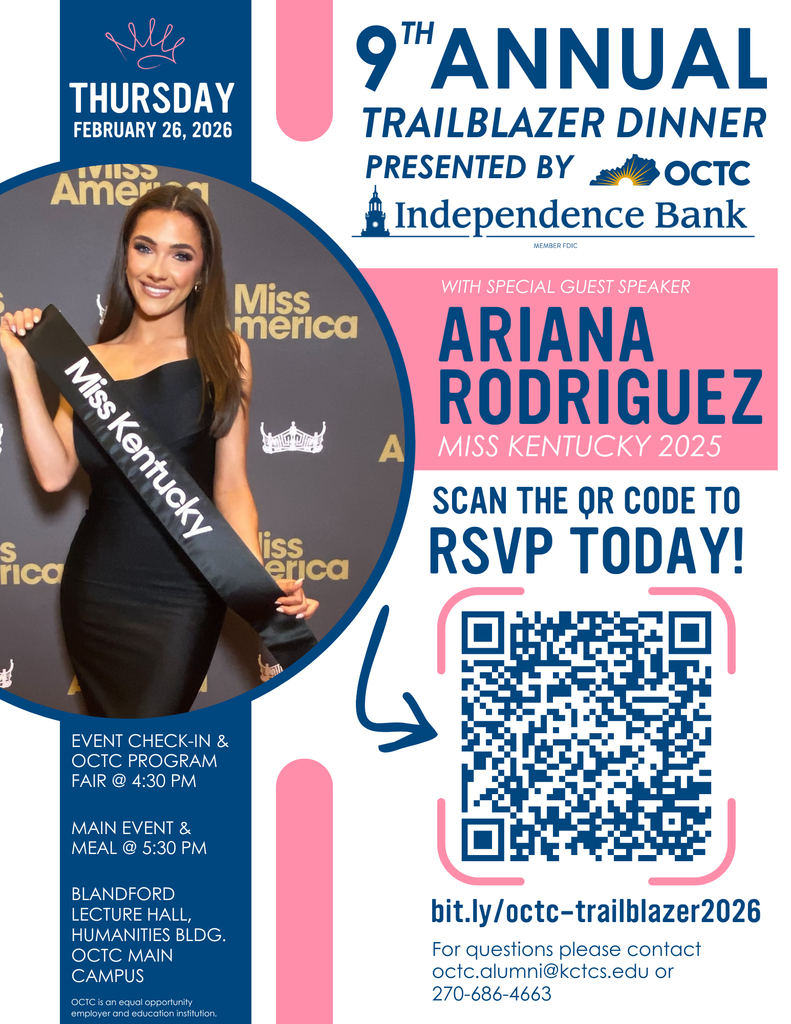Trailblazer Dinner 2/26/26 OCTC Blandford Hall 5:30pm