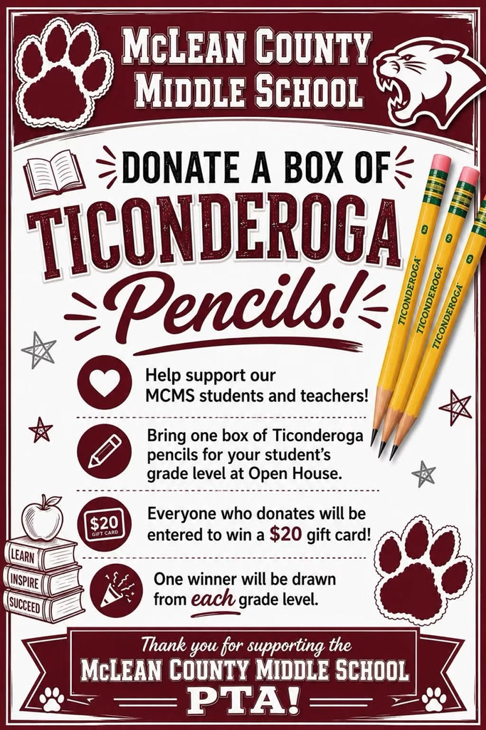 pta pencil donation