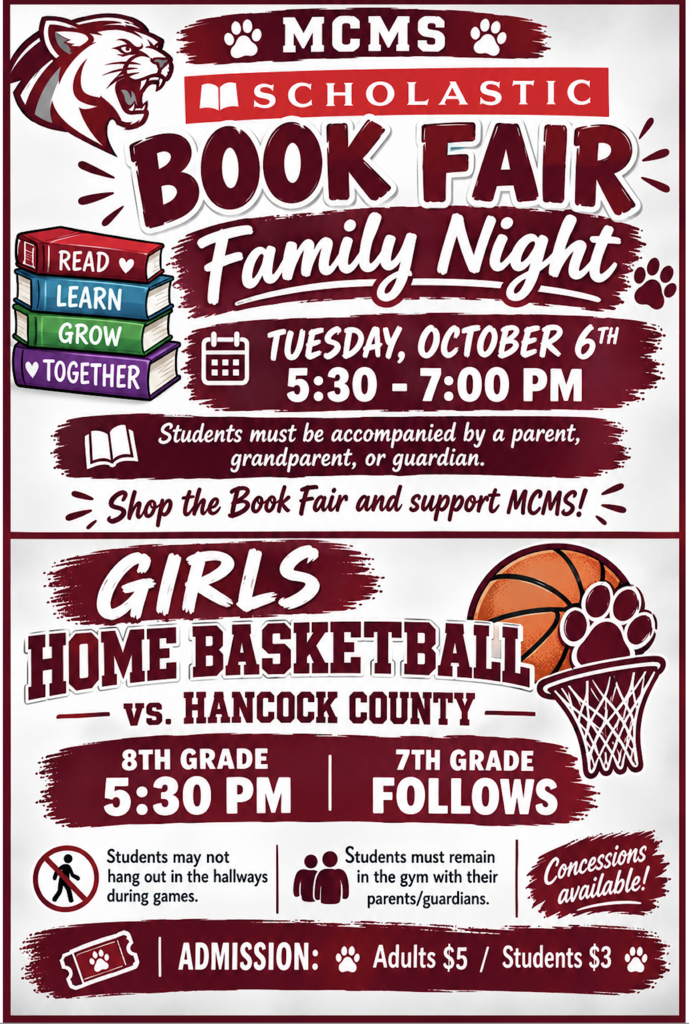 Family Book Fair Night / Girls Home BBall Game
