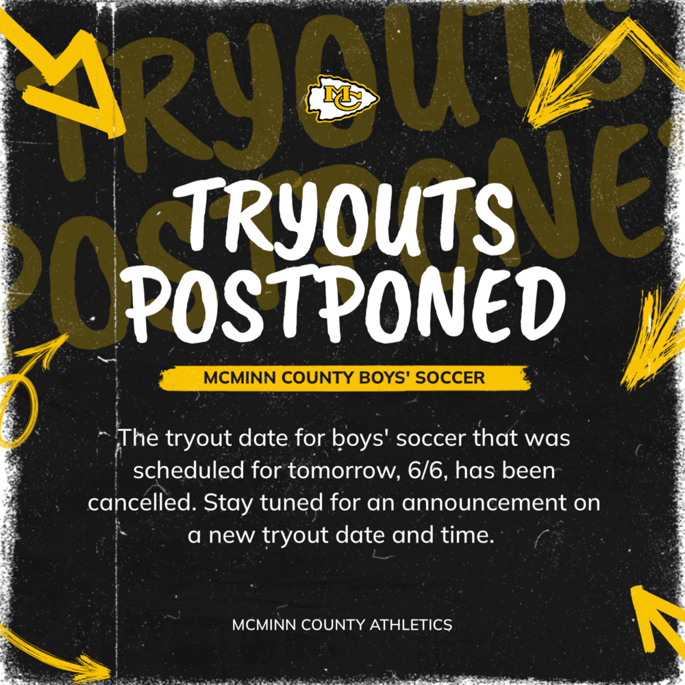 Soccer tryouts postponed