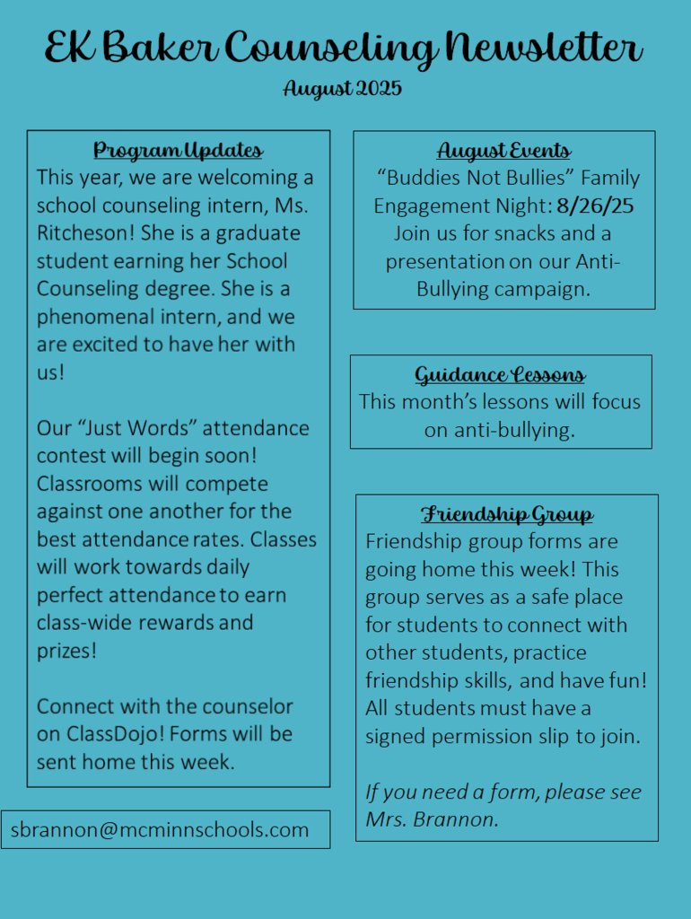 counseling newsletter