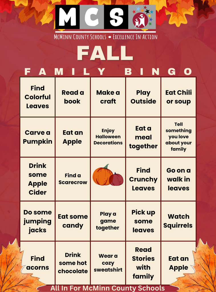 Fall Bingo