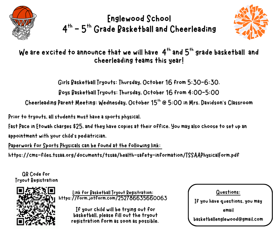 4th-5th Basketball and Cheer 