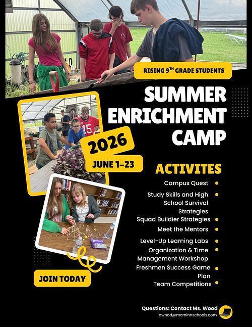 Summer Camp rising 9th 