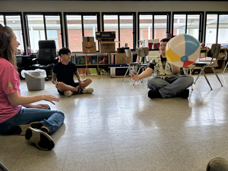 students playing