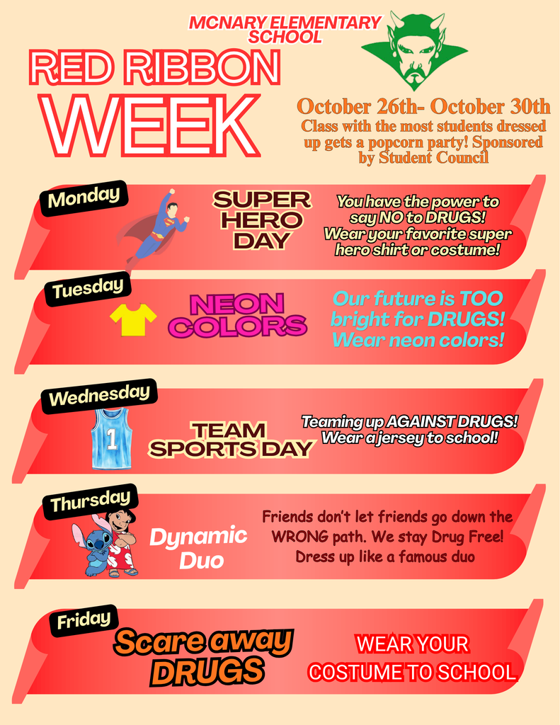 Red Ribbon Week: Spirit Week Dress Up Days