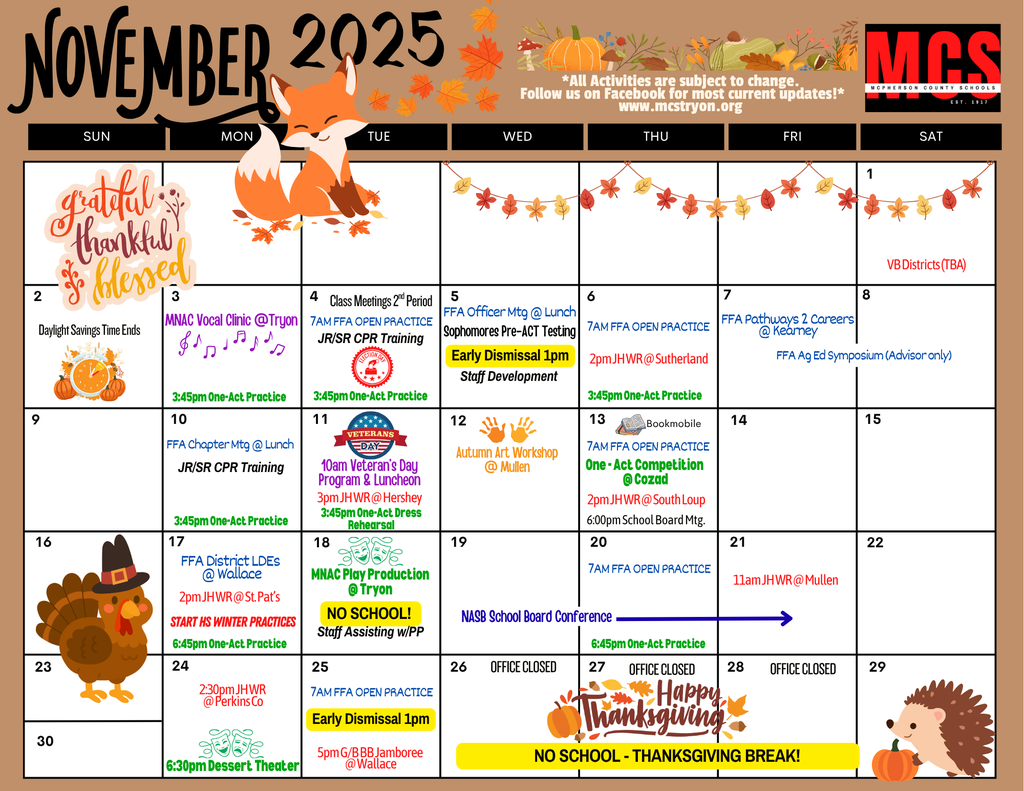 November 2025 Calendar
