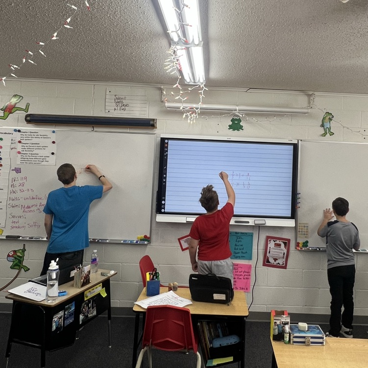Math on the white board!