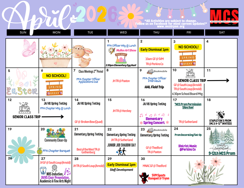 April Calendar