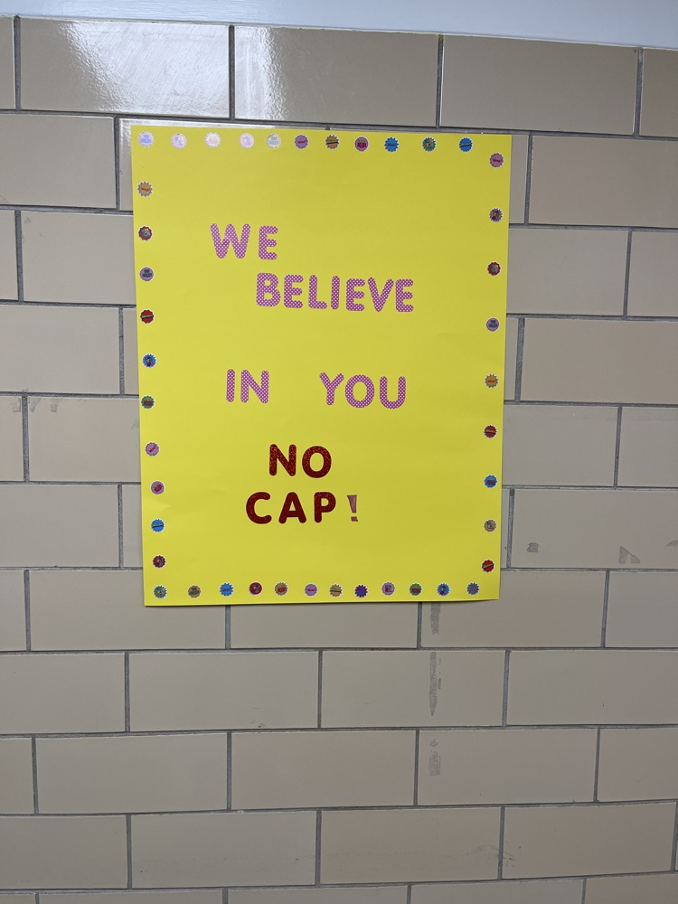 spring testing encouragement signs.