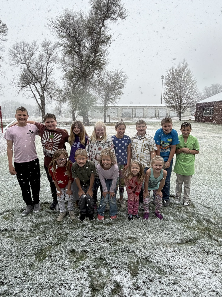 Elementary in the snow.