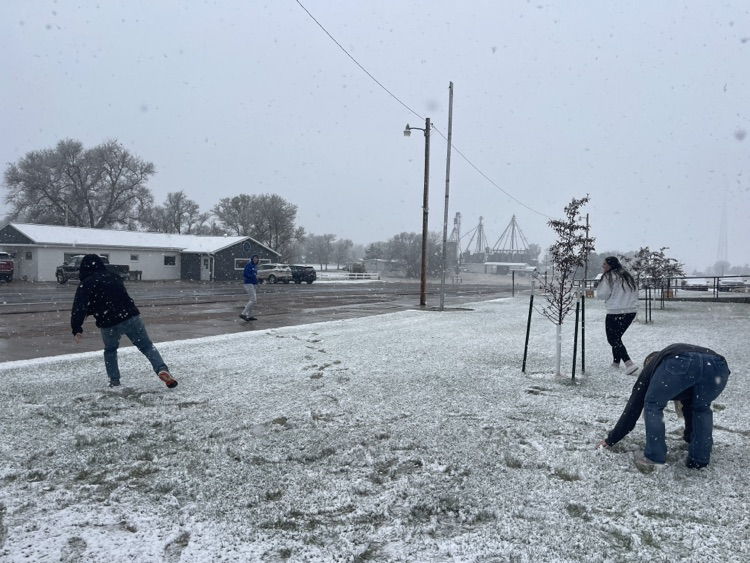 Senior snowball fight.