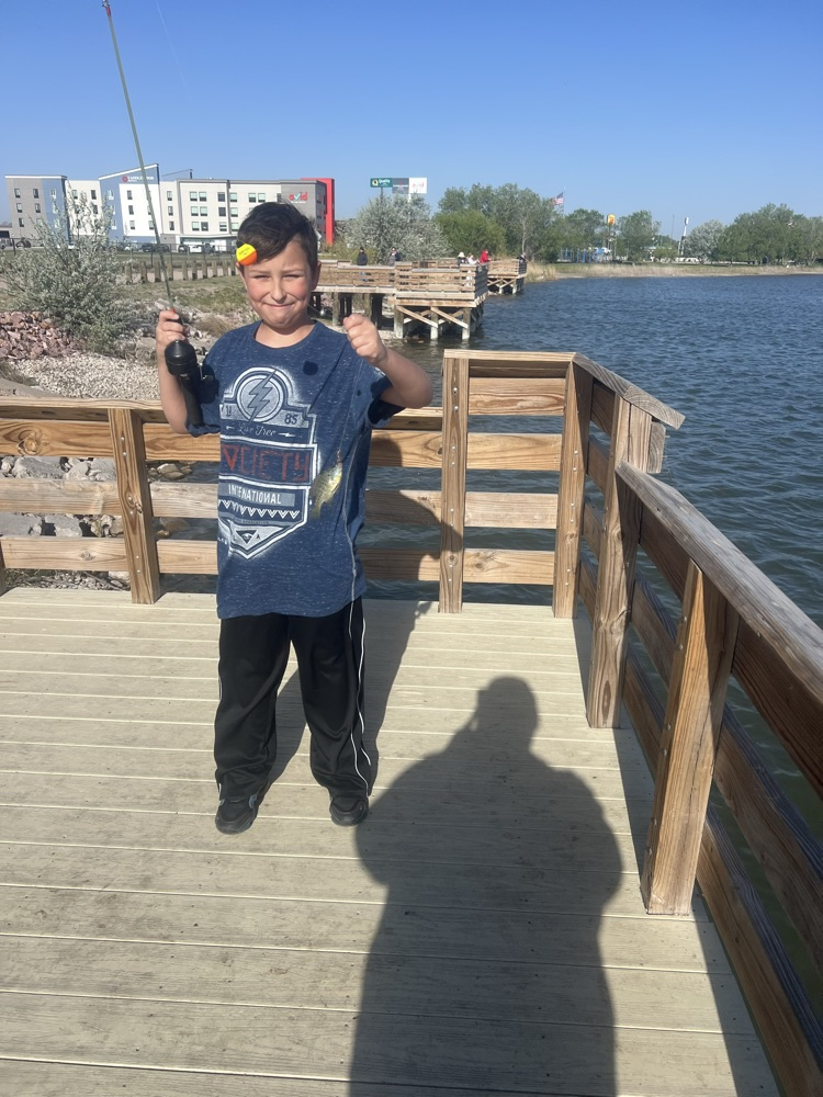 First fish caught .