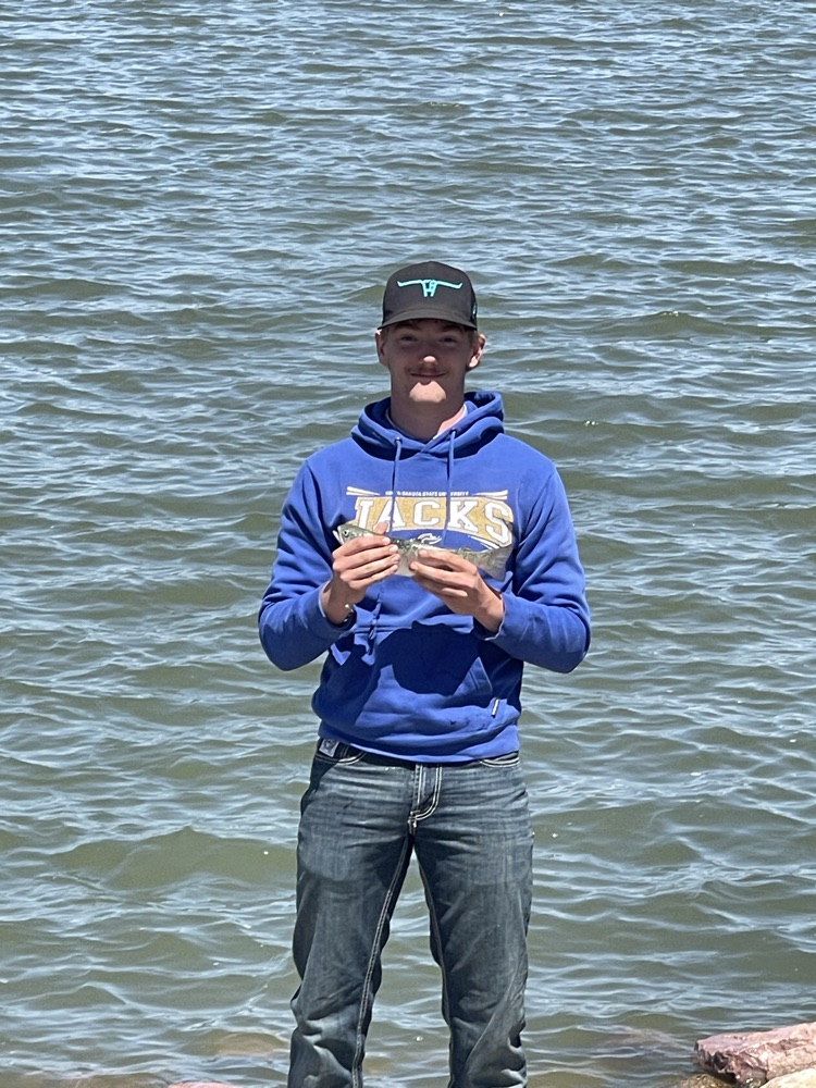 Junior catching fish.