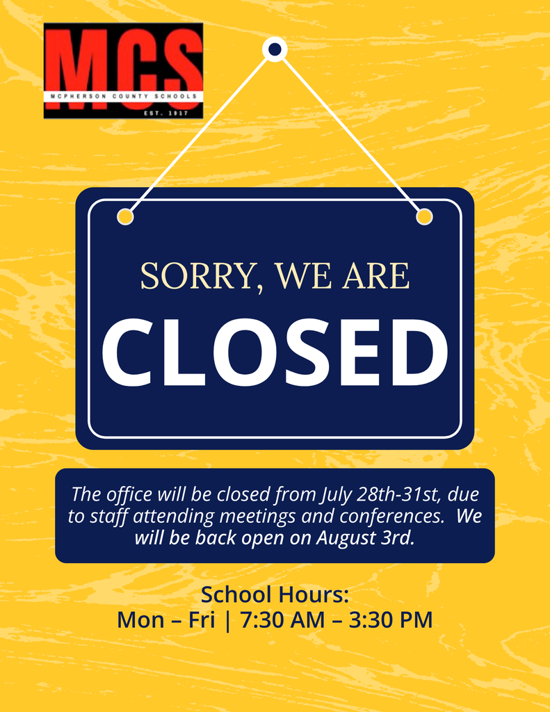 Office closed poster.