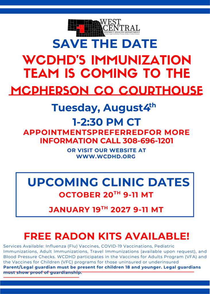 WCDH immunization clinic.  