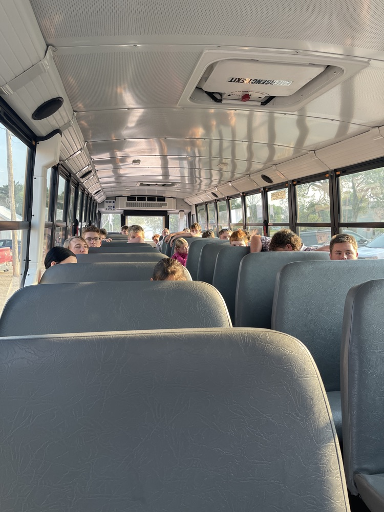 Junior and Senior High bus drills.