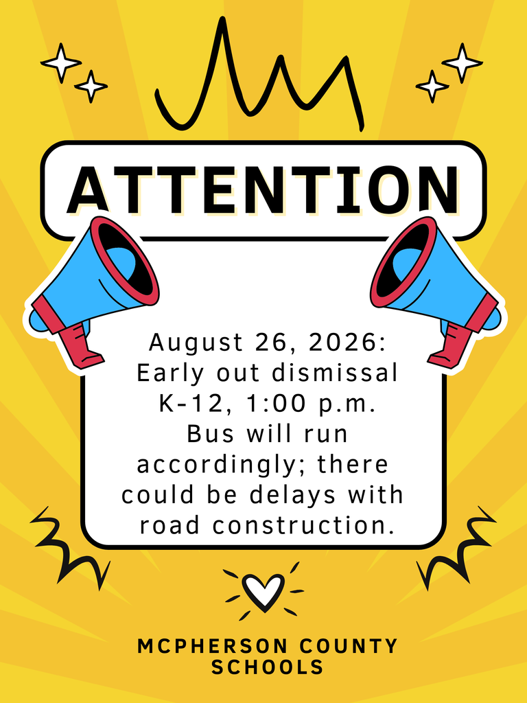Early out at 1:00 p.m. August 26, 2026.