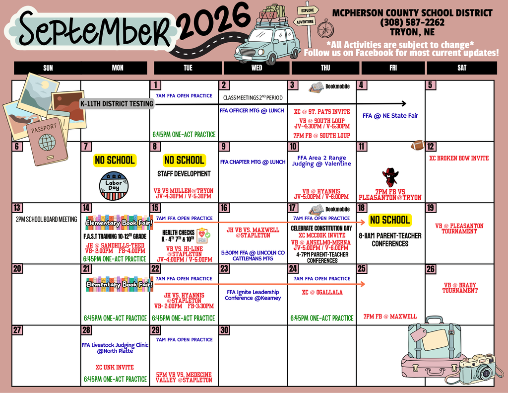 Sept 26 Calendar