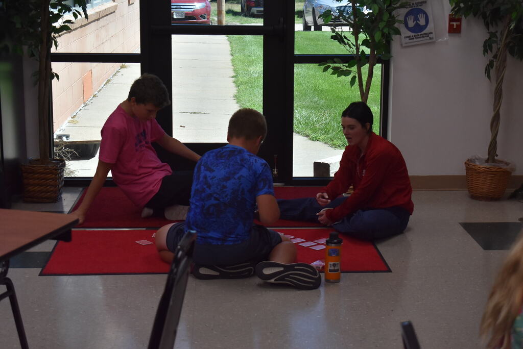 Board games and cards with K-12. 
