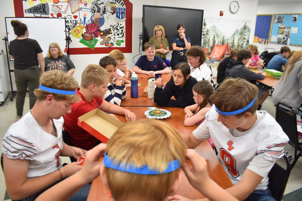 Board games and cards with K-12. 