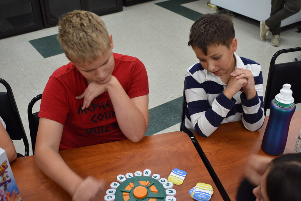 Board games and cards with K-12. 