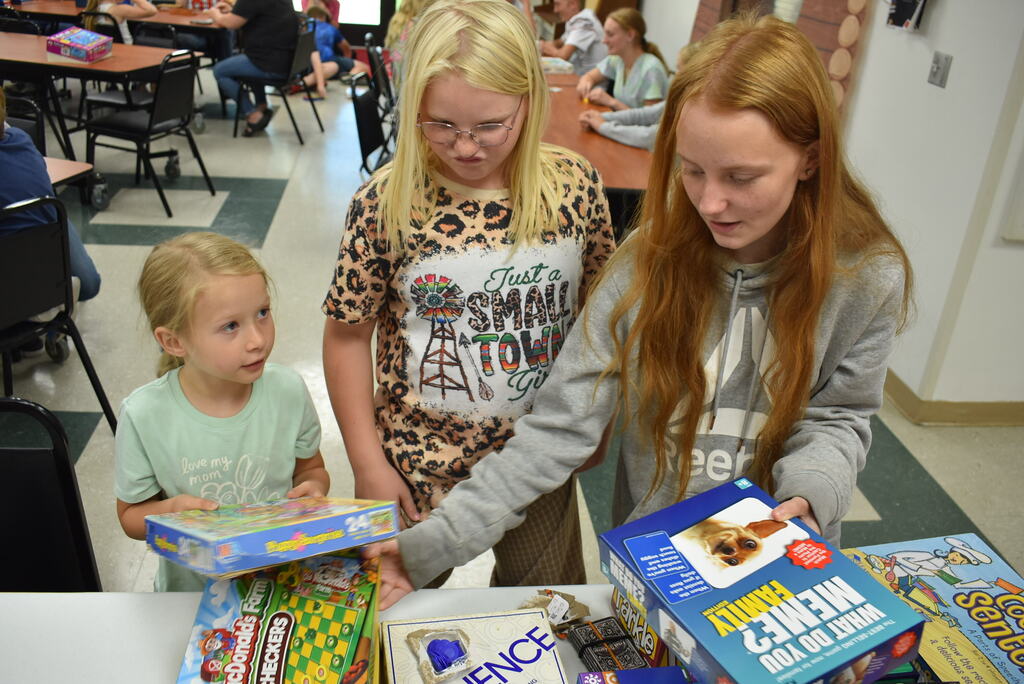 Board games and cards with K-12. 