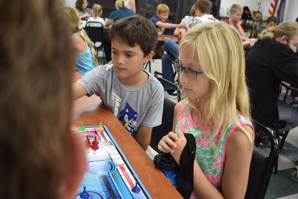 Board games and cards with K-12. 