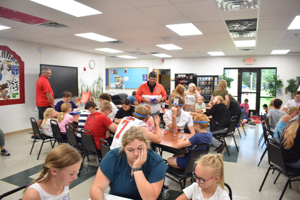 Board games and cards with K-12. 